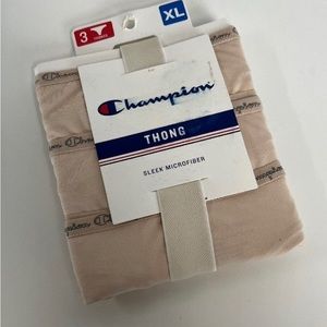 Champion Microfiber Thong 3-pk Nude